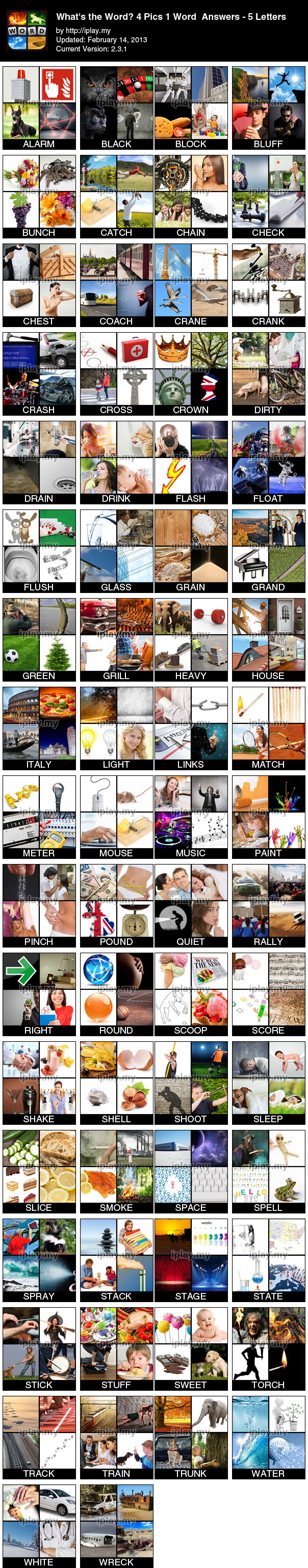 4 Pics 1 Word Answers List With Pictures IPlay my