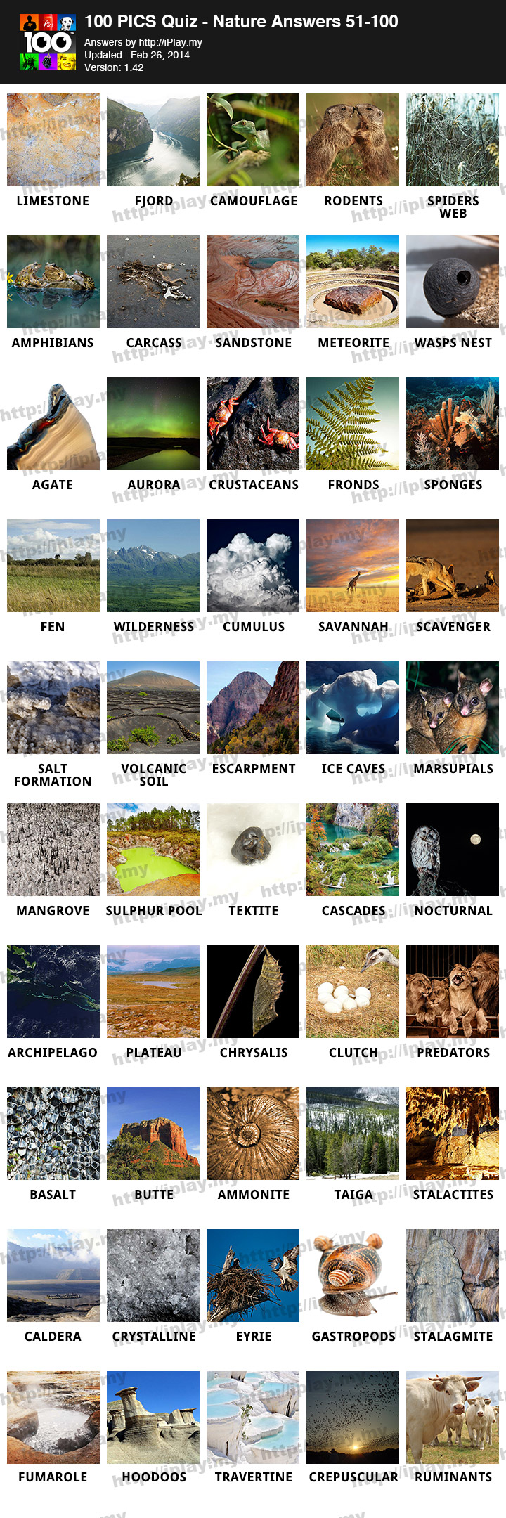 100 Pics Nature Pack Answers | iPlay.my