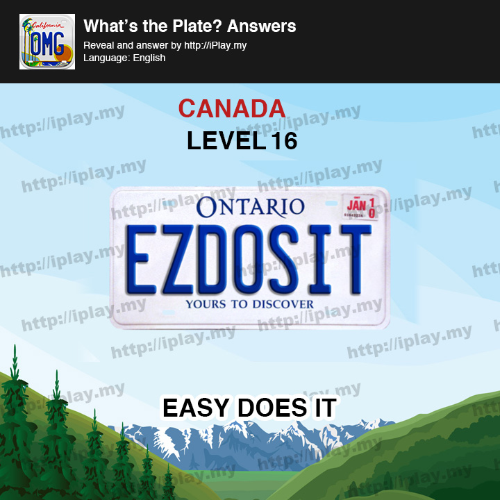 What's the Plate Canada Level 16