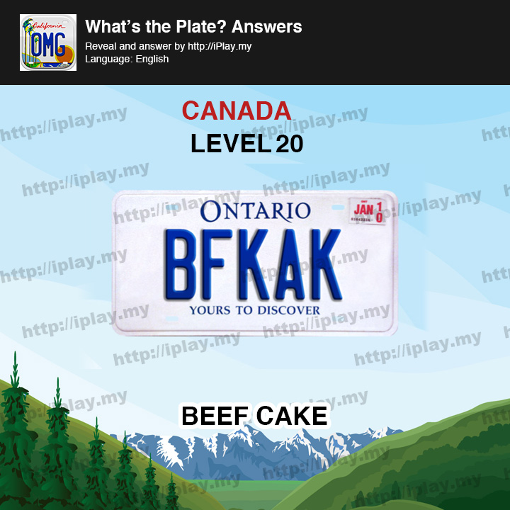 What's the Plate Canada Level 20