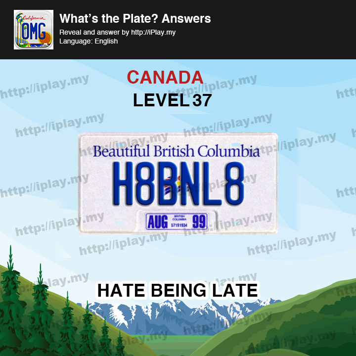 What's the Plate Canada Level 37
