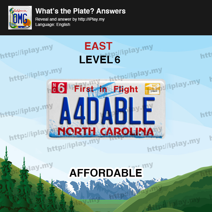 What's the Plate East Level 6