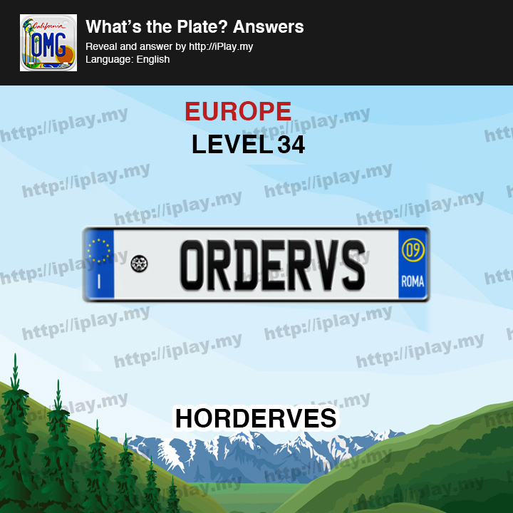 What's the Plate Europe Level 34